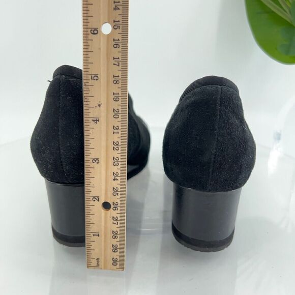 Earthies Women's Bondy Pump Size 10 Black Leather Wedge Slip On Shoes Bootie - Picture 8 of 14